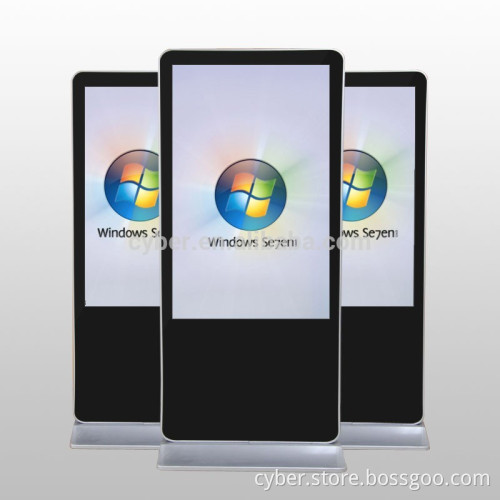 46inch floor stand bank touch kiosk / all in one touch digital signage display